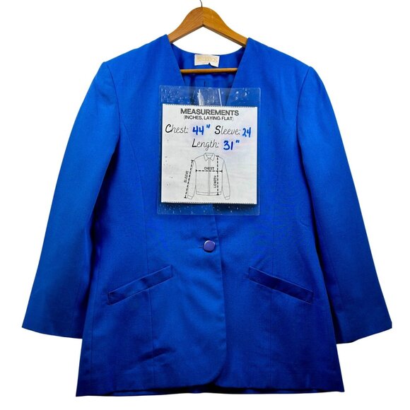 Pendleton Sophisticates Blazer Women’s Quiet Luxe Royal Blue Career Jacket Sz 16 - Picture 6 of 6